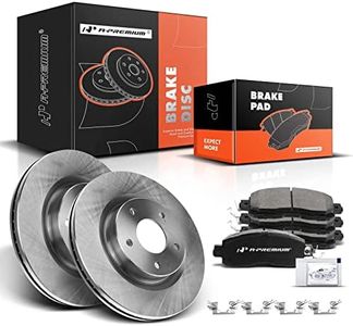 A-Premium 11.65 inch(295.91 mm) Front Vented Disc Brake Rotors + Ceramic Pads Kit Compatible with Select Nissan Models - Altima 2014 2015 2016 2017 2018 2019, 6-PC Set