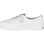 Sperry Women's Crest Vibe Platform Sneaker, White Leather, 7.5 M US