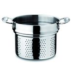 Mepra 30217222 Glamour Stone Pasta Insert Pot, 22cm, Stainless Steel