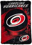 Northwest NHL Carolina Hurricanes Unisex-Adult Micro Raschel Throw Blanket, 46" x 60", Ice Dash