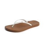 Reef Women's Cushion Slim Sandal, White/Tan, 8