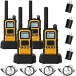 Retevis RB48P Walkie Talkies for Adults, 5W GMRS Waterproof 2 Way Radio Long Range(4 Pack) (with Earpiece)