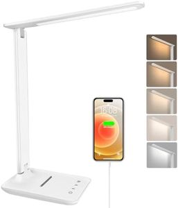 lampada da scrivania,lampada da lettura,dimmerabile lampada da tavolocon porta USB, 3 modalità di illuminazione, lampada da comodino pieghevole per lettura,unghie,lavoro,studiare,ufficio,dormitorio