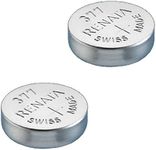 2 X Renata Watch Battery - Swiss Made - Silver Oxide Renata Batteries - Renata 377 (SR626SW)