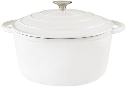 5 Quart Enameled Cast Iron Dutch Oven, Heavy-Duty Round Cookware Pot with Lid with Dual Handles for Sourdough Bread Baking, Braising, Soups And Stews, Used for All Stoves