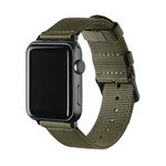 Archer Watch Straps - Premium Nylon Replacement Bands for Apple Watch (Olive, Black, 44/45/46/49mm)