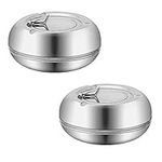 2 PCS Windproof Ashtray with Lid, N