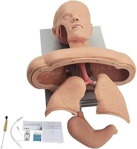 Advanced Oral Nasal Intubation Manikin, Intubation Manikin Airway Clearing Device Management Trainer with Tooth Alarm Device Simulator Airway Management Trainer Intubation Head Teaching (A)