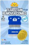 Tear Eye Stain Remover Combs | Set of 2 | Clean and Remove Residue, Dirt, Buildup Around Pet Eyes | Best for Dogs & Cats Fur and Coats