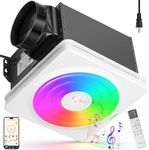 VIVOHOME Bathroom Exhaust Fan with Humidity Sensor, RGB Lights & Speaker