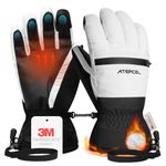 ATERCEL Waterproof Ski Gloves - 3M Thinsulate Warmth Winter Gloves, Touchscreen, Ideal for Men and Women in Skiing, Snowboarding, Snowmobiling and Winter Hiking