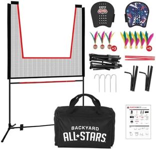 Paddle Game Set with Net – Portable for Indoor/Outdoor – 2 Wearable Gloves + 8 Birdies – Joint-Friendly Family Fun – Like Badminton, Pickleball & Tennis with a Twist