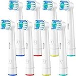 Aster Replacement Toothbrush Heads - 8 Pack, Compatible with Oral B Braun Professional Electric Precision Clean Brush Heads Refill for 7000/Pro 1000/9600/ 5000/3000/8000