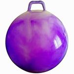 Space Hopper Ball with Air Pump: 28in/70cm Diameter for Age 13+, Hop Ball, Kangaroo Bouncer, Hoppity Hop, Jumping Ball, Sit & Bounce (Purple Cloud)