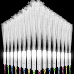 SUNLUMI 100Pcs White Fiber Optic Wands, Led Cold Sparklers Wedding Send Off Ideas, 3 Flashing Modes Wedding Glow Sticks for Reception, Light up Wands for Kids, Fiber Optic Lights for Party Favor