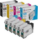 LD Products Remanufactured Replacement-Epson 126 Ink Cartridge (2 Black, 1 Cyan, Magenta, Yellow, 5-Pack) Compatible with Stylus NX330 NX430 Workforce 60 630 645 845 WF-7520 WF-3530 7510 3540 & More