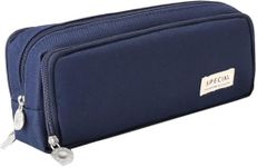 DROPOSALE Pencil Case Teenager Girls Pencil Case 3 Compartments Boys Large Capacity Pencil Case for School & Office Pack of 1 (Special-Blue)