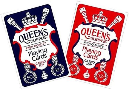 Queens Slipper Playing Cards Deck – Blue/Red