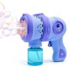 MOROVIK Bubble Gun Machine for Kids Toddlers | 5000+ Bubbles Per Minute | Leak-Proof, Automatic Space Bubble Blower with Led Light Bubbles Will be Out After 30 secs of Pressing Trigger (Style 2)