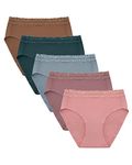 Kindred Bravely High Waist Postpartum Underwear & C-Section Recovery Maternity Panties 5 Pack (Medium, Assorted Jewel Tones)