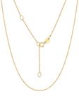 Suplight 925 Sterling Silver Chain Necklace Chain for Women Girls-1.1mm 22K Gold Plated Chain Necklace Thin & Sturdy-Adjustable Length-Italian Quality 18 Inch