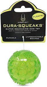 Hyper Pet DuraSqueak Dog Ball Dog Toys (Interactive Dog Toys that Float & Squeak) Squeaky Dog Toys & Dog Balls for Playing, Fetching & Retrieving - Great Alternative to Traditional Dog Tennis Balls Green 2.5 Inch
