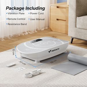 MERACH Vibration Plate – Grey Fitness Platform for Home Workout