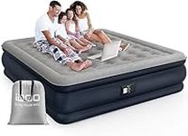 iDOO Air Mattress King with Built-in Pump, 3 Mins Quick Self-Inflation, Inflatable Airbed, Double Matelas Gonflable Blow Up Bed for Home, Guest, Travel - 80x76x18in, 650lb MAX