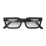 LONDON MOLE EYEWEAR | Icy Reading Glasses | Rectangular Glasses | Cool Readers | Mens Womens Unisex | Stylish reading glasses | Spring Hinges | Matt Black | magnification +1.5