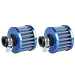 Mintice 2 X 12mm Mini Blue Universal Car Motor Cone Cold Clean Air Intake Filter Turbo Vent Vehicle