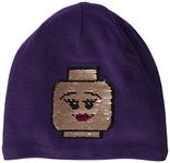 Lego Wear Girl's Lwandrea-Strick Mit Wendepailletten Beanie Hat, 693 Dark Purple, 54/56