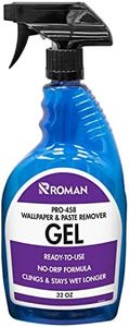 Roman Wallpaper Remover Gel Spray, Contractor Strength Wallpaper Stripper and Adhesive Remover, No Drip, Unscented, Non-Staining, Clear, PRO-458 (32 Ounce, 75 Sq. Ft.)