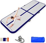 EZ GLAM 10ft/13ft/16ft/20ft Air Mat Tumble Track Inflatable Gymnastics Tumbling Track Mat with Electric Air Pump for Cheerleading/Practice/Beach/Park/Home use