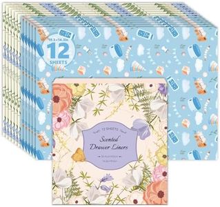 SCENTORINI Drawer Liners for Dresser,6 Sheets Linen + 6 Sheets Baby Powder Scent Drawer Liners, Drawer Paper Liner 14.3x19.5 Inch, for Fragrant Home Shelf Closet