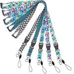 YOUOWO Lanyard for id Badge Holder Keys Women Cruise Lanyards for Ship Card Breakaway Safety Quick Release Office Neck Lanyards Wide 2cm 5 Pack