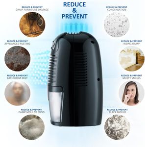 NETTA 500ml Mini Dehumidifier – Compact Black Moisture Absorber