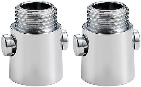 2 pack Shower Head Shut Off Valve Button Type Flow Control Valve Universal G1/2 Size for Shower Arm Hose Bidet Sprayer Water Flow Regulator