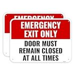 2PC Emergency Exit Only Sign, 14 x 