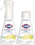 Clorox Disinfecting Mist, Lemon and Orange Blossom, Household Essentials, 1 Spray Bottle and 1 Refill, 16 Fl Oz Each