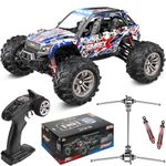 SIMREX 1/16 Scale Hobby RC Car, 36 KPH High-Speed 4WD RC Truck, 2.4 GHz Remote Control Car, 4WD All-Terrain Electric Vehicle, 4X4 Waterproof Off-Road Vehicle for Kids And Adults