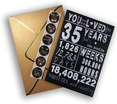 Sutjxc Cheers to 35th Birthday Card for Men,Gifts for 35 Year Old Male Female, Birthday Gifts for Women 35th Bday,35th Girl Birthday Gift Ideas,1988 Birthday Gifts Idea for Mom Dad Husband Wife