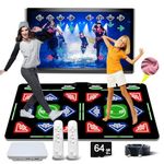 HDMI Dance Mat 64GB Storage, 1000 Games, 885 Songs,81 MTV Videos. Dance Mat Combines Dance, Yoga, Aerobics, Running, Sports, and Puzzle Games A Prestigious Gift for Boys & Girls. Flannel Material