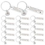 Grevosea 20 Pieces Thank You Gift Thank You Keyring May You Be Proud of the Work You Do Keychain Appreciation Gifts Thank You Teacher Gifts Leaving Gifts for Colleague Employee Nurse (Silver)