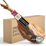 Jamon Serrano Spanish Ham Leg - 6.0-6.5 kg Jamon Serrano Gran Reserva - 100% Natural - No Additives or Preservatives - Great Taste Awards 2020 - Gold Star Winning Serrano Ham Cured Meat