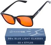 Sleep ZM 99.9% Orange Blue Light Blocking Glasses for Computer, TV, Gaming Use Improves Sleep Quality by Naturally Producing Melatonin for Women and Men