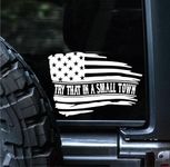 Sunset Graphics & Decals Try That in A Small Town Vinyl Car Decal Sticker Constitution | Cars Trucks Vans Walls Laptop | White | 6.5 inches | SGD000323