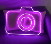 Сamera Neon Sign,Custom Neon Sign ,Led For Bedroom Home Room Wall Decor,Photography Studio Ins Logo,Party Decoration (10 X 18 Inches)