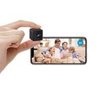 AOBOCAM Mini Camera for Home 4K HD Indoor Battery Mini Wireless WiFi Security Camera APP Control Smallest Surveillance Camera for Room Nanny Cam with Motion Detection Night Vision (A18)