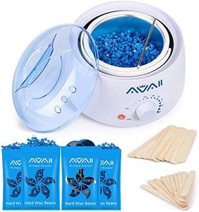 AVAII Waxing Kit, Hair Removal Wax Kit with 4 Bags Hard Wax, Wax Warmer, 20 Wax Applicator Sticks for Full Body, Legs, Face, Eyebrows, Bikini Women Men At Home Waxing