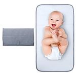 Lekebaby Portable Changing Pad, Waterproof Baby Changing Mat, Foldable Travel Diaper Chang Pad, Grey